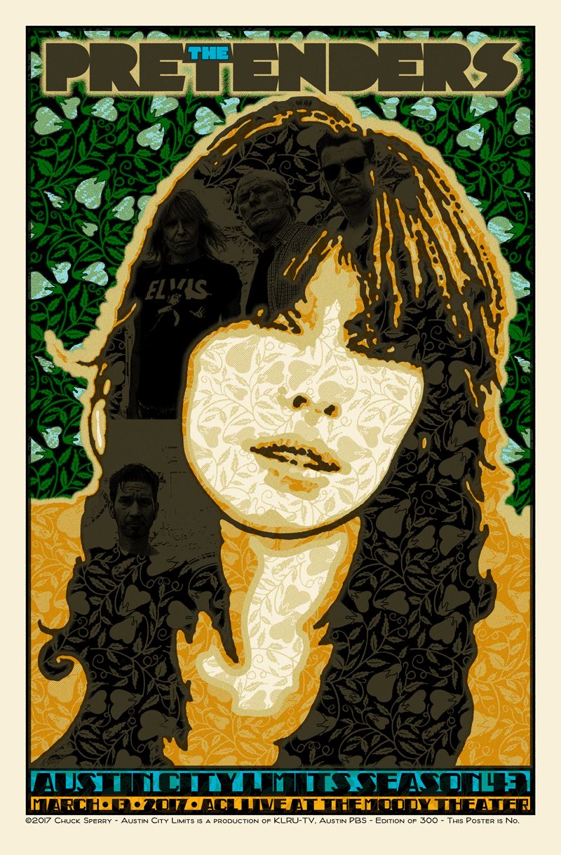 Editions d'art de CHUCK SPERRY a pour titre THE PRETENDERS AUSTIN CITY LIMITS REGULAR style figuratif dim : CHUCK SPERRYprix:200