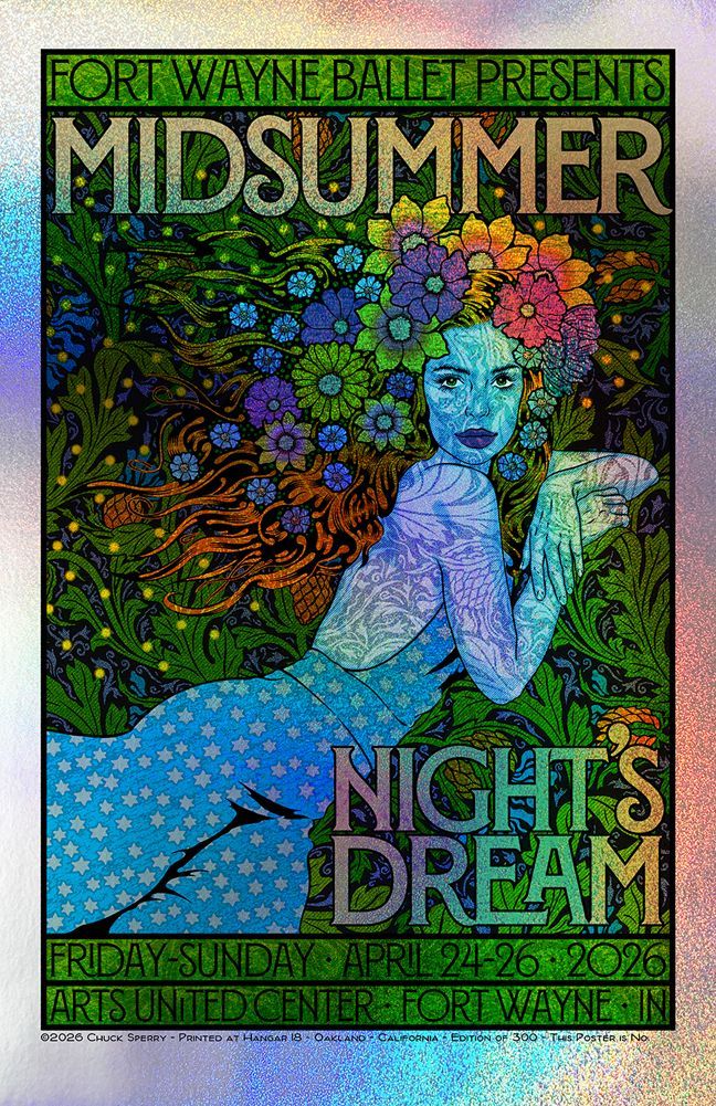 Editions d'art de CHUCK SPERRY a pour titre MIDSUMMER NIGHT'S DREAM SPARKLE, AP style expo chuck dim : CHUCK SPERRYprix:250