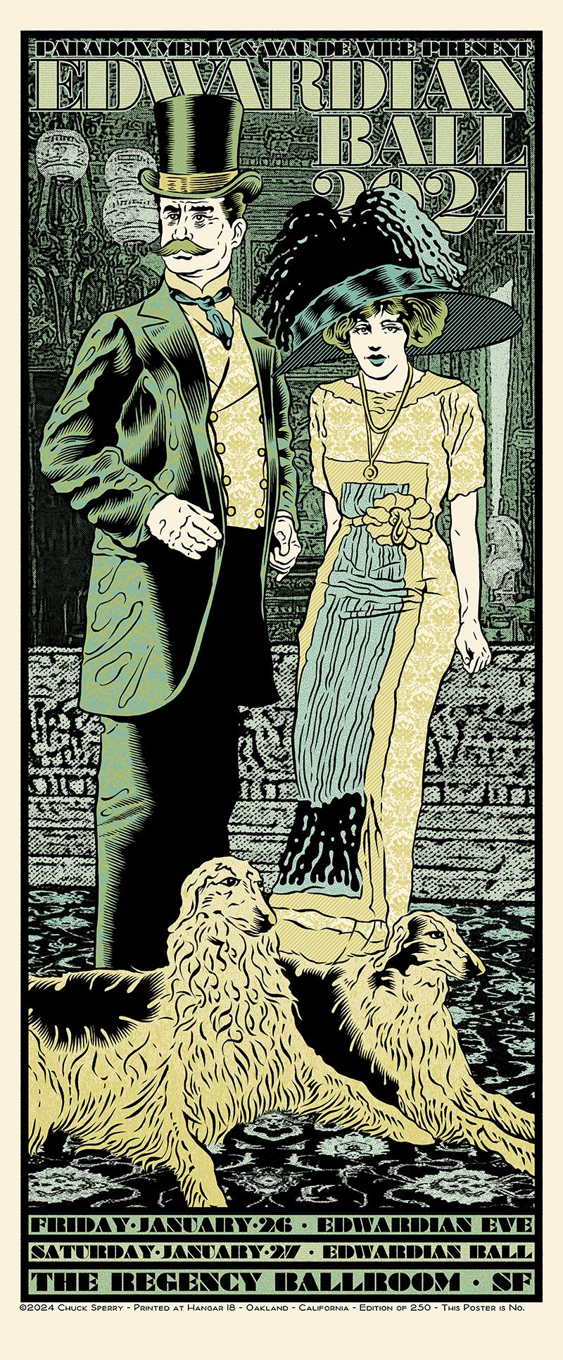 Editions d'art de CHUCK SPERRY a pour titre EDWARDIAN BALL 2024 STANFORD WHITE & EVELYN NESBIT style figuratif dim : CHUCK SPERRYprix:100