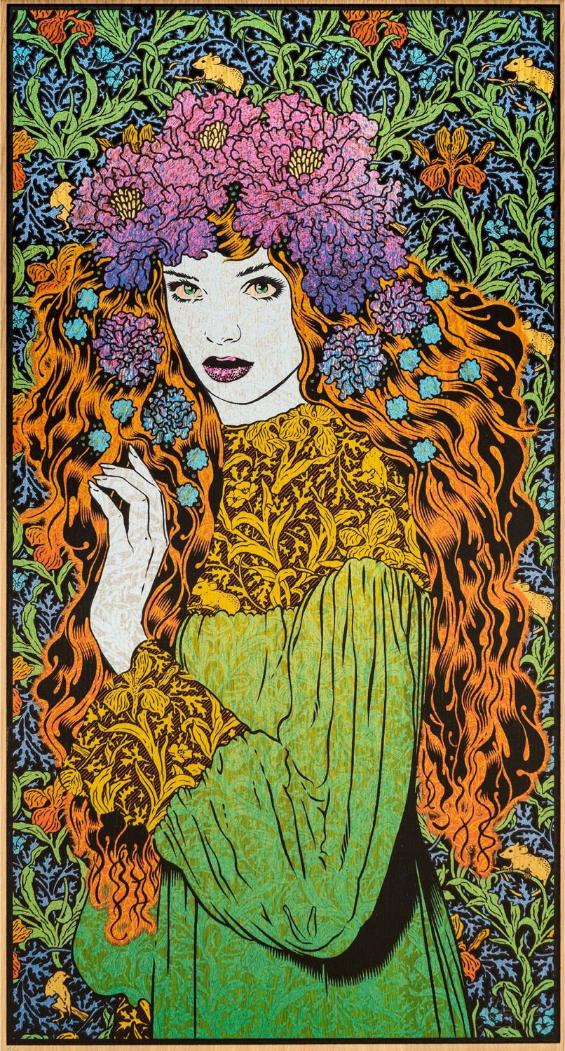 Editions d'art de CHUCK SPERRY a pour titre KALLIGENEIA WOOD PANEL AP style expo chuck dim : CHUCK SPERRYprix:2500