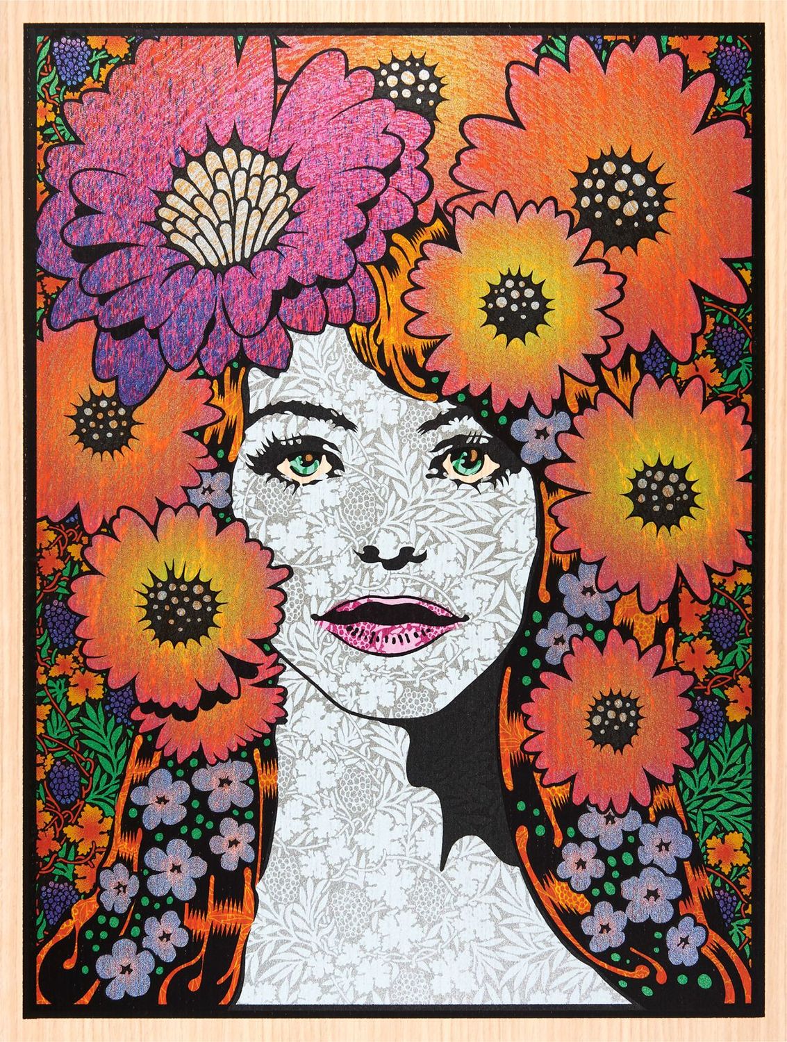 Editions d'art de CHUCK SPERRY a pour titre GAIA WOOD PANEL AP style expo chuck dim : CHUCK SPERRYprix:2500