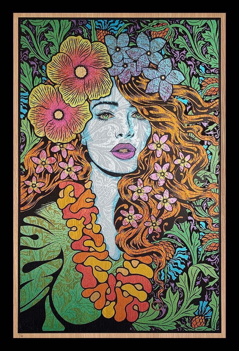 Editions d'art de CHUCK SPERRY a pour titre Helena WOOD PANEL AP style expo chuck dim : CHUCK SPERRYprix:6000