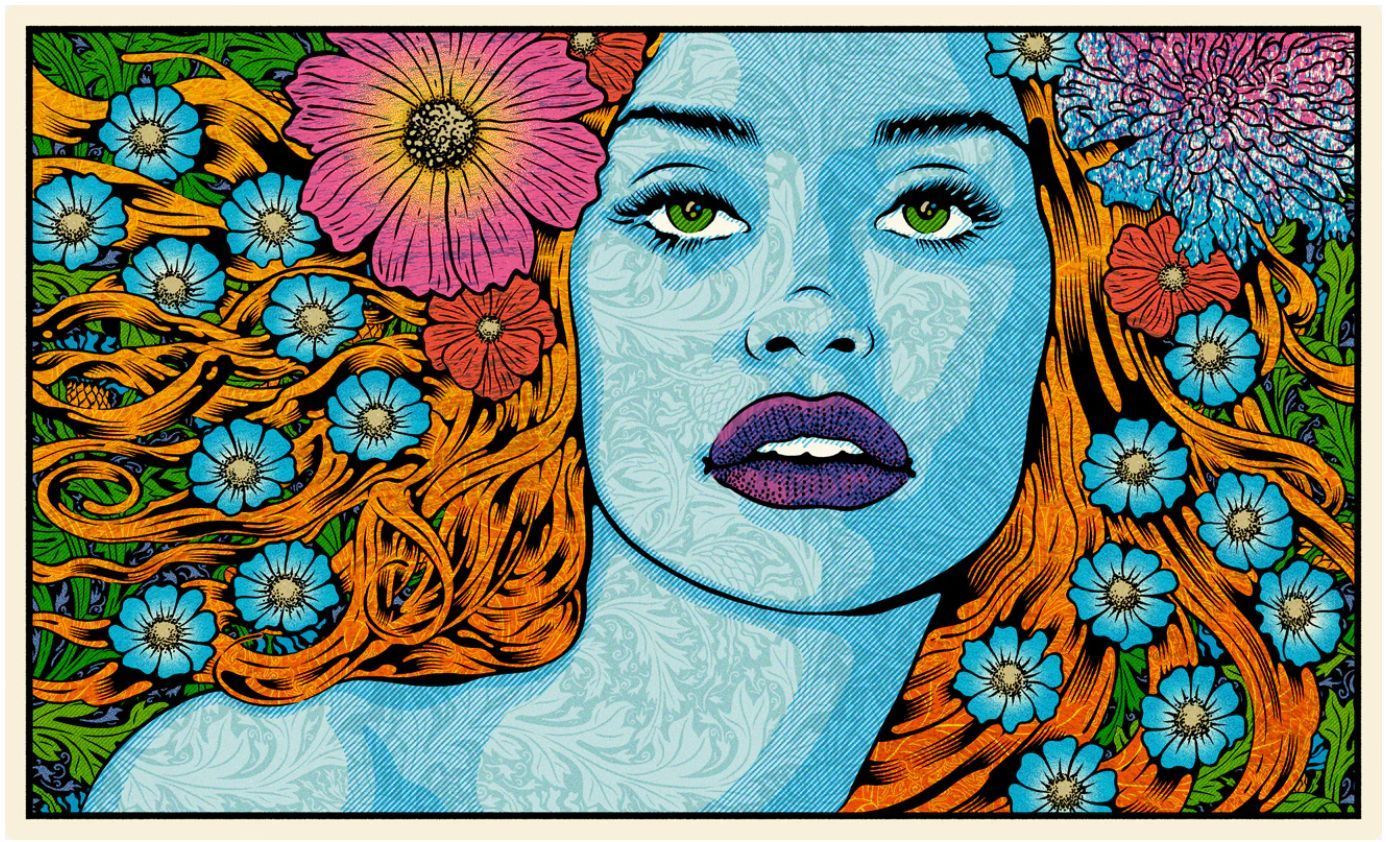 Editions d'art de CHUCK SPERRY a pour titre Chloris WOOD PANEL style expo chuck dim : CHUCK SPERRYprix:3400
