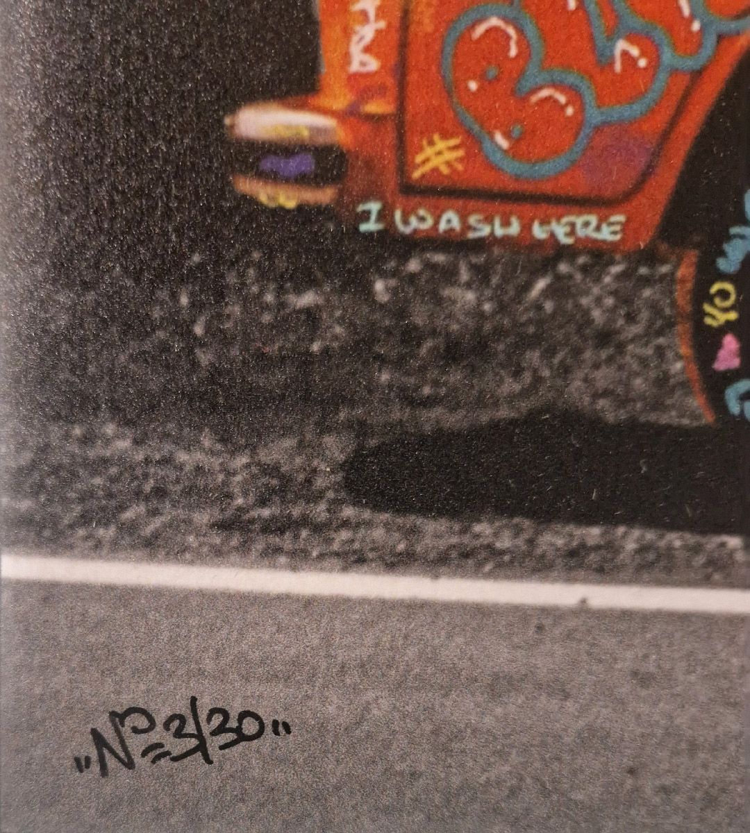 Tableau de BLACH a pour titre Combi 2 WW style graffiti, street art dim : BLACHprix:90