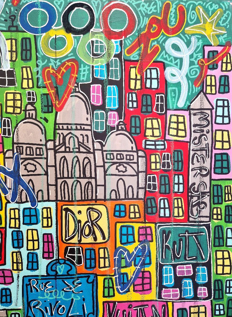 Tableau de RICO SAB a pour titre PARIS 2024 style street pop art dim : RICO SABprix:950