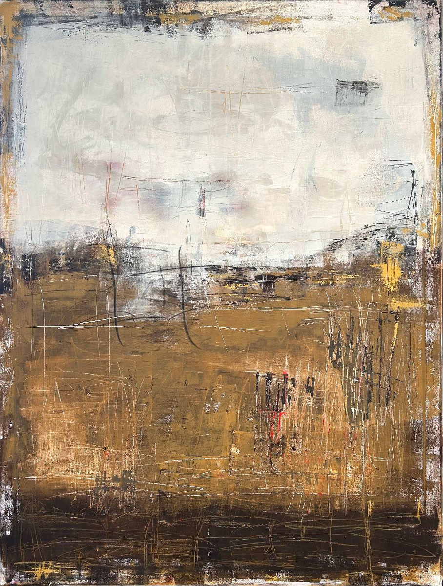 Tableau de TANIA CARRARA a pour titre Nuances Cuivre style abstrait dim : TANIA CARRARAprix:1400