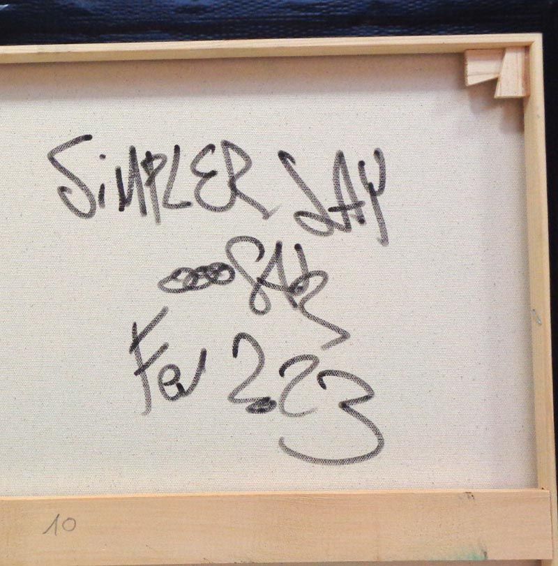 Tableau de RICO SAB a pour titre Simpler Say style street pop art, street art dim : RICO SABprix:320