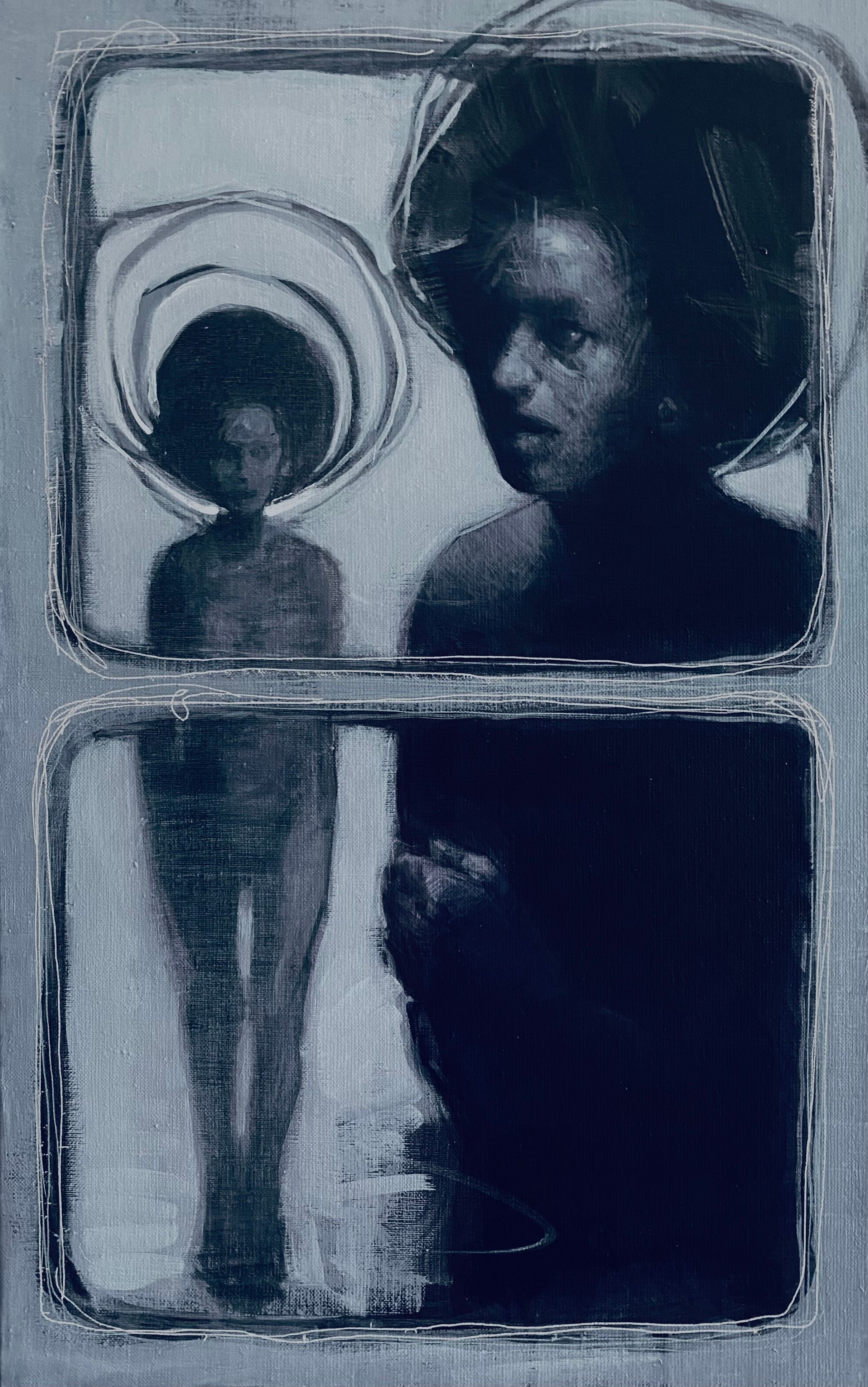 Tableau de MASSEBEUF Olivier a pour titre The inmate and black virgin style figuratif dim : MASSEBEUF Olivierprix:450