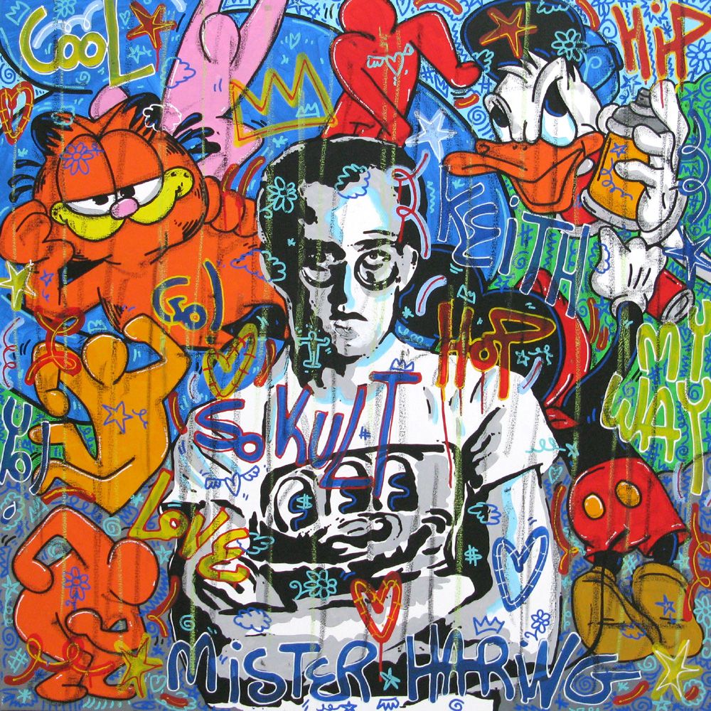 Tableau de RICO SAB a pour titre So Kult Keith style street pop art, street art dim : RICO SABprix:950