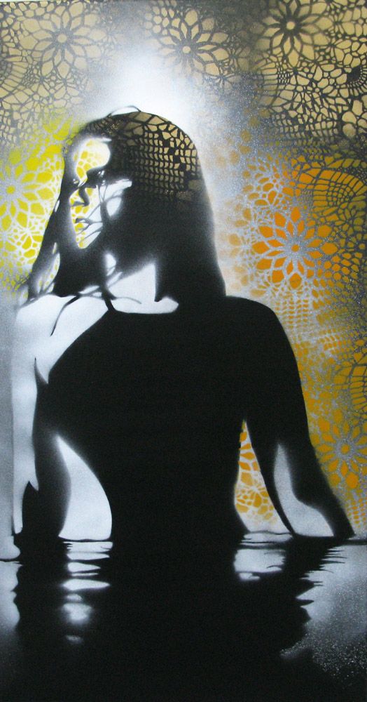 Tableau de KARO TRASS a pour titre Sans titre 1 style street pop art, street art dim : KARO TRASSprix:400
