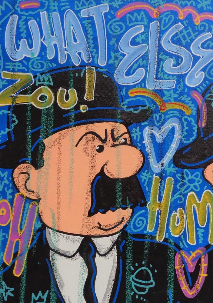 Tableau de RICO SAB a pour titre What Else Du pond(t) style street pop art, street art dim : RICO SABprix:320