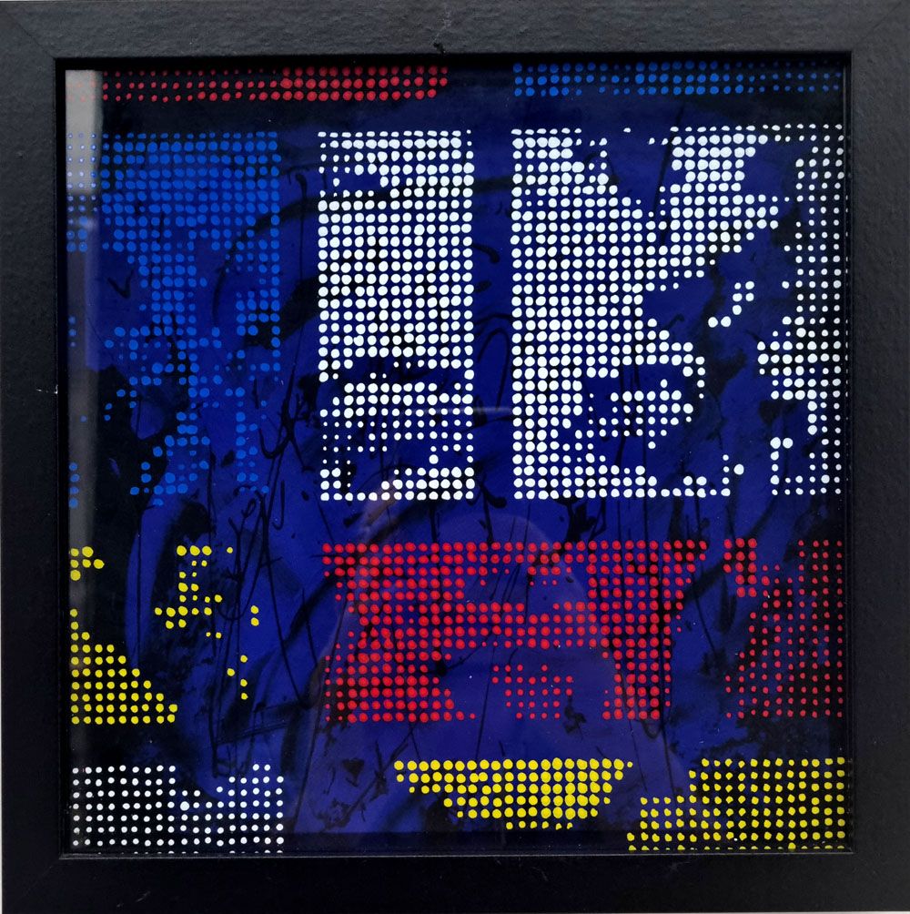 Tableau de WAWAPOD a pour titre MARYLIN MONDRIAN 3D style street pop art, graphique dim : WAWAPODprix:250