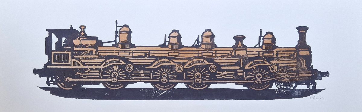 Editions d'art de OSRU a pour titre SKATE/TRAIN MARRON style figuratif dim : OSRUprix:70