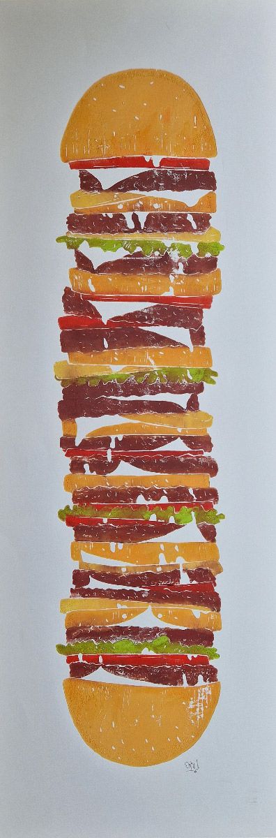 Editions d'art de OSRU a pour titre SKATE/BURGER style figuratif dim : OSRUprix:70