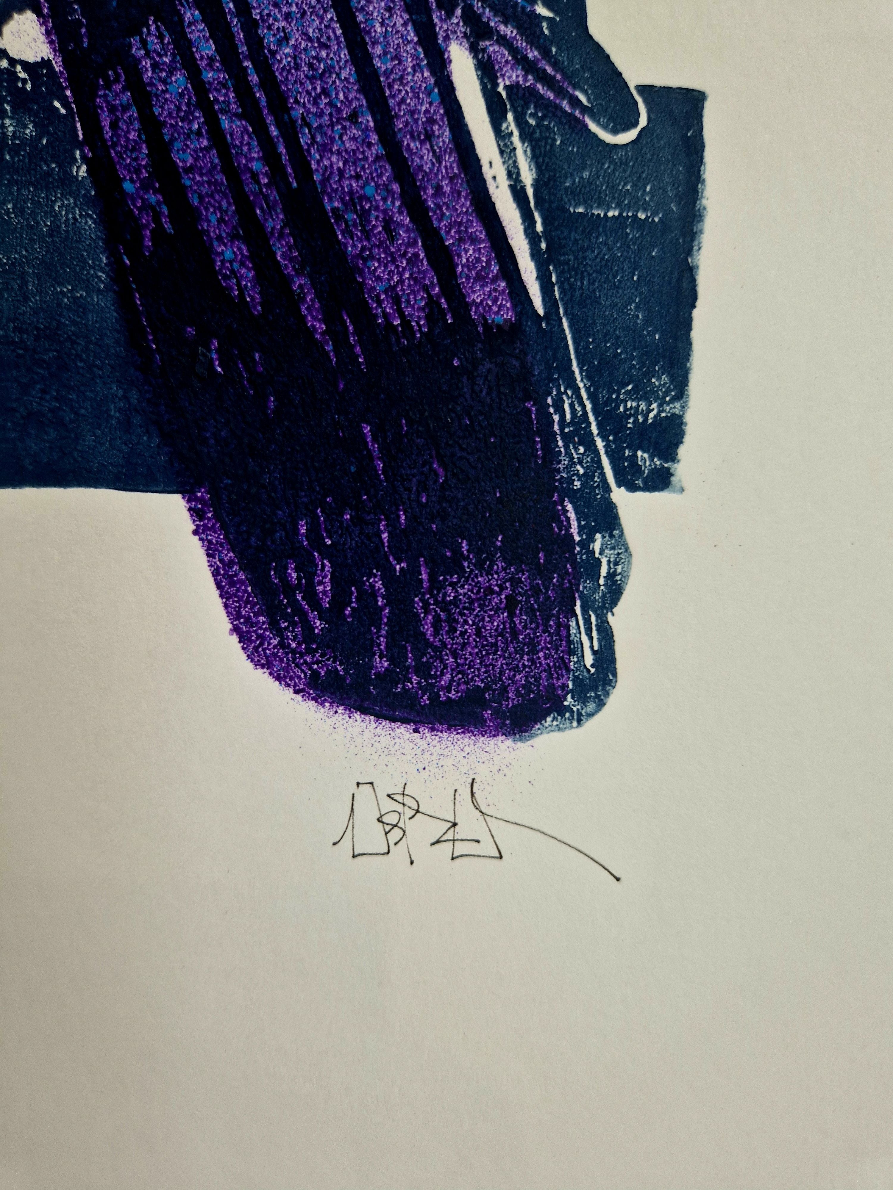 Editions d'art de OSRU a pour titre SKATE/3 PIES PAPOTENT BLEU ET BEIGE style figuratif dim : OSRUprix:70