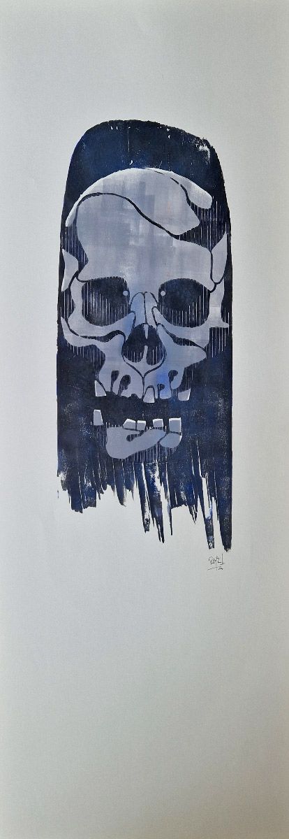 Editions d'art de OSRU a pour titre SKATE/CRANE NOIR style figuratif dim : OSRUprix:70