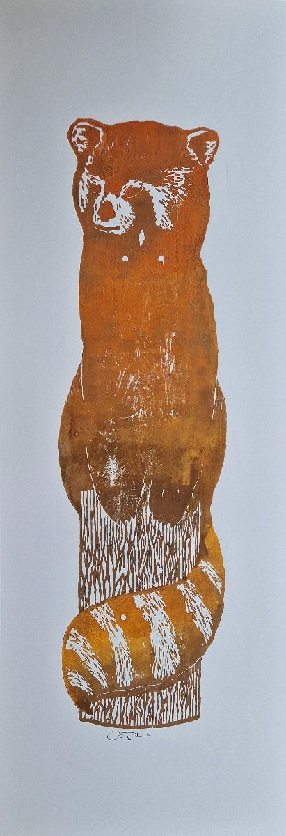 Editions d'art de OSRU a pour titre SKATE/RATON ORANGE style figuratif dim : OSRUprix:70