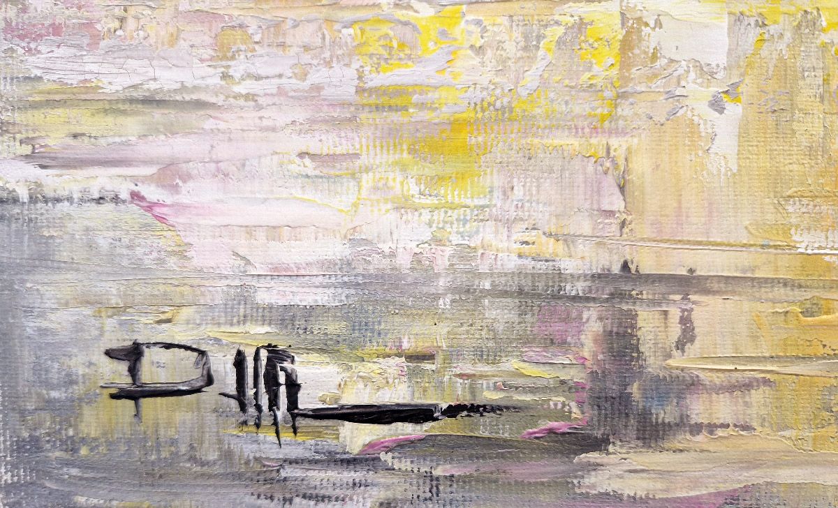 Tableau de PHIL a pour titre Pont de l'Université style figuratif dim : PHILprix:800
