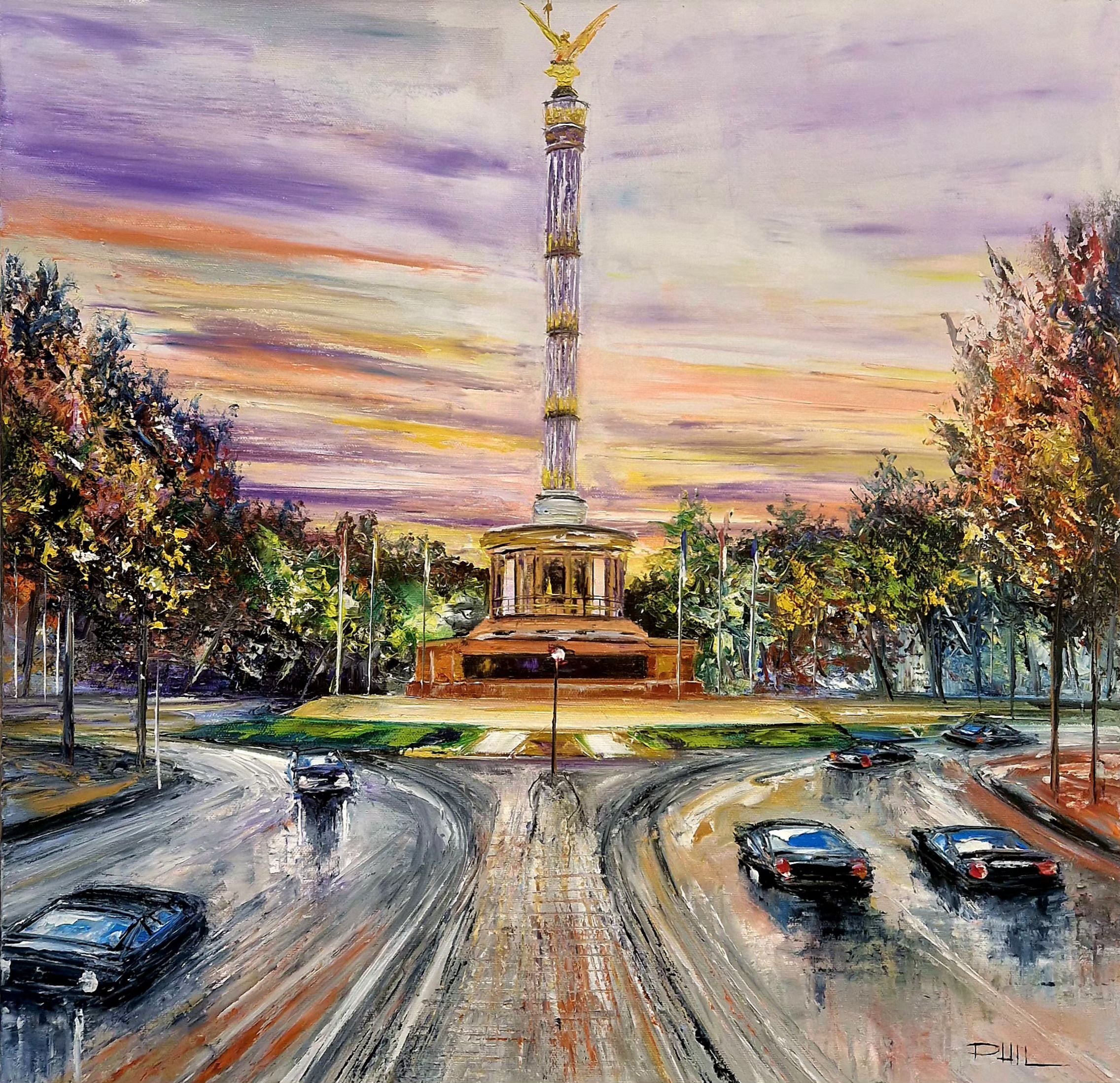 Tableau de PHIL a pour titre La colonne de la Victoire - Berlin style figuratif dim : PHILprix:350