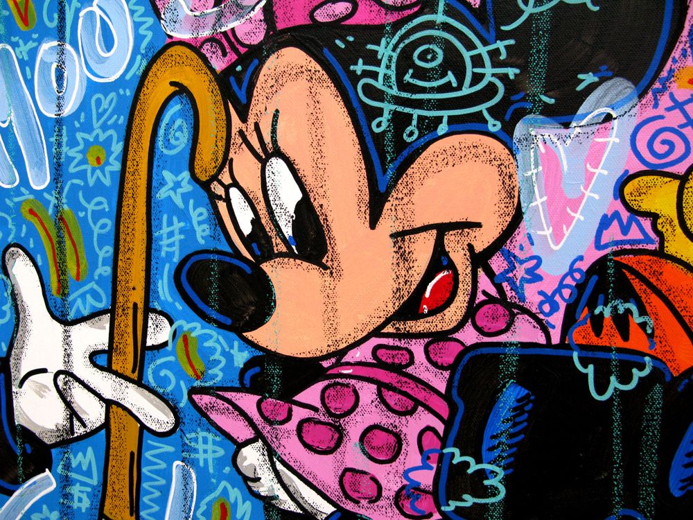 Tableau de RICO SAB a pour titre Be famous $ style street pop art dim : RICO SABprix:1350