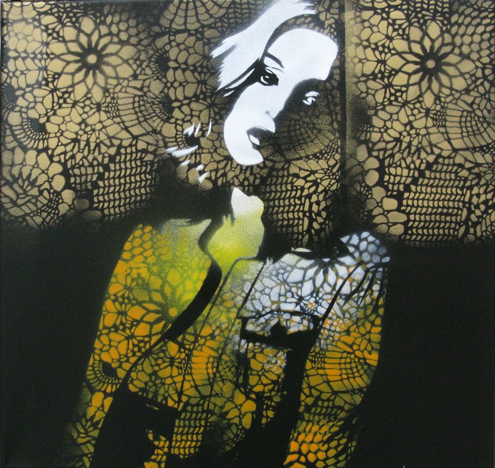 Tableau de KARO TRASS a pour titre Sans titre 2 style street pop art, street art dim : KARO TRASSprix:300