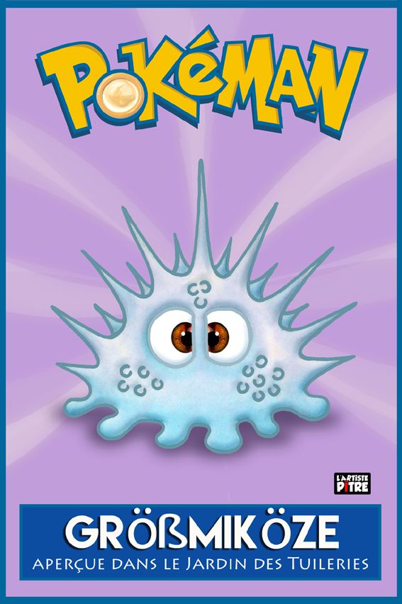 Editions d'art de L'ARTISTE PITRE a pour titre POKEMAN 3 GROBEMIKOZE style figuratif, graphique dim : L'ARTISTE PITREprix:30
