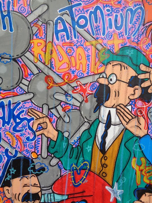 Tableau de RICO SAB a pour titre Make You Happy style street pop art, street art dim : RICO SABprix:1650