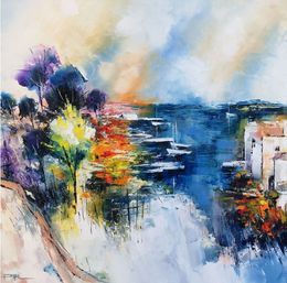 Tableau de PHIL a pour titre le petit port style figuratif dim : PHILprix:700