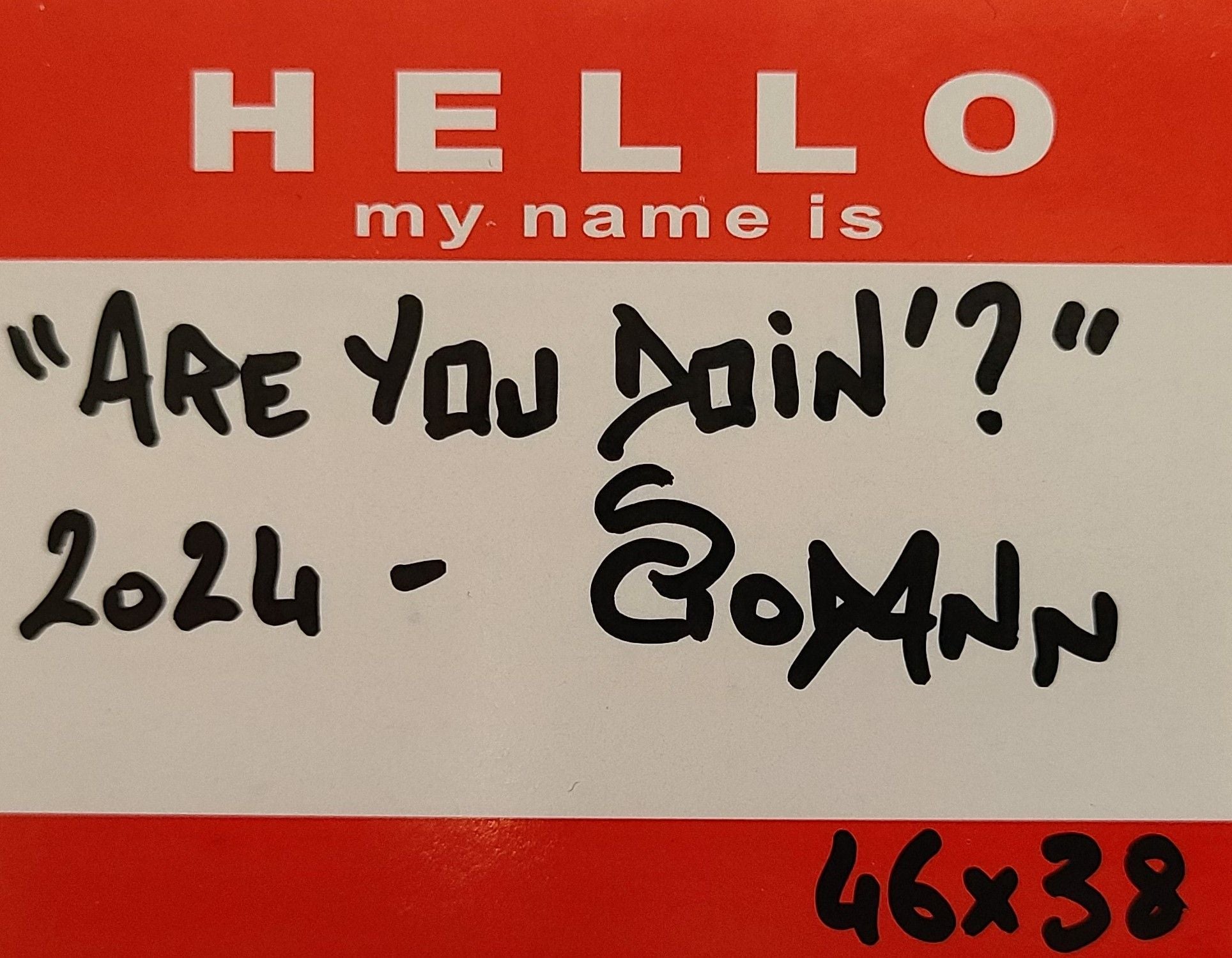 Tableau de Stephanie Godann a pour titre Are you Doin'? style street art dim : Stephanie Godannprix:460