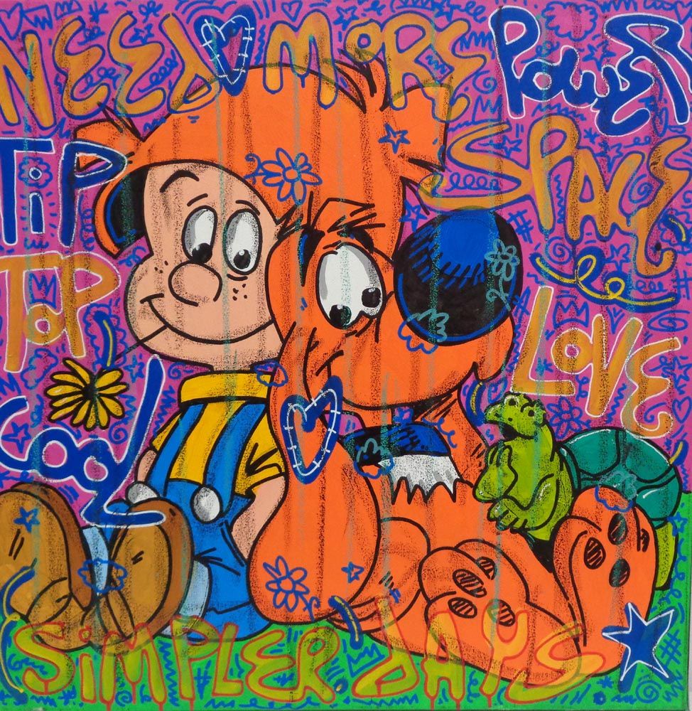 Tableau de RICO SAB a pour titre Tip Top style street pop art, street art dim : RICO SABprix:320