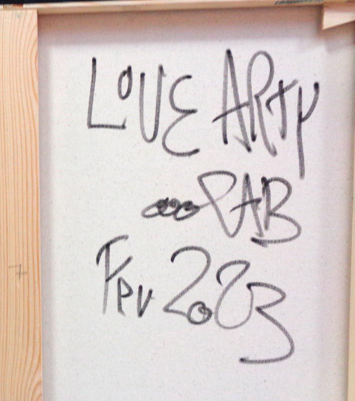 Tableau de RICO SAB a pour titre Love Arty style street pop art, street art dim : RICO SABprix:320