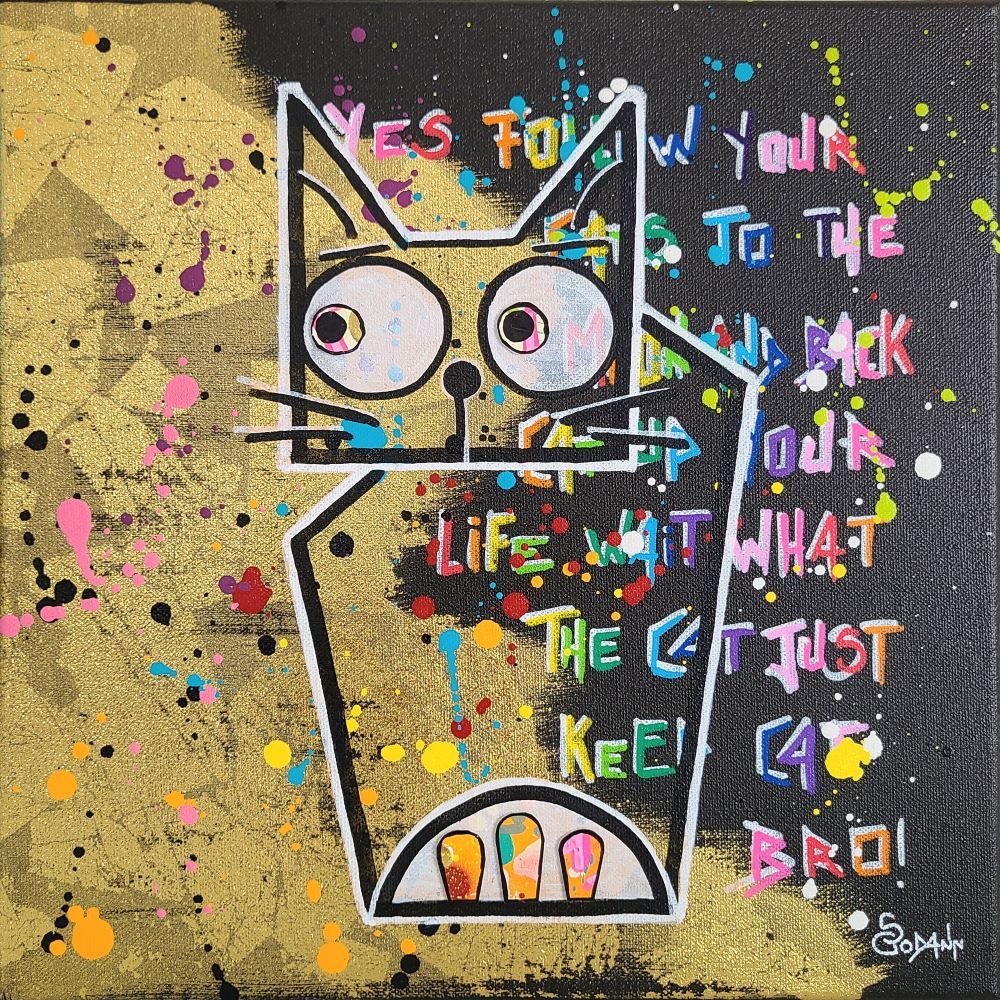 Tableau de Stephanie Godann a pour titre Hi sweety style street art dim : Stephanie Godannprix:300