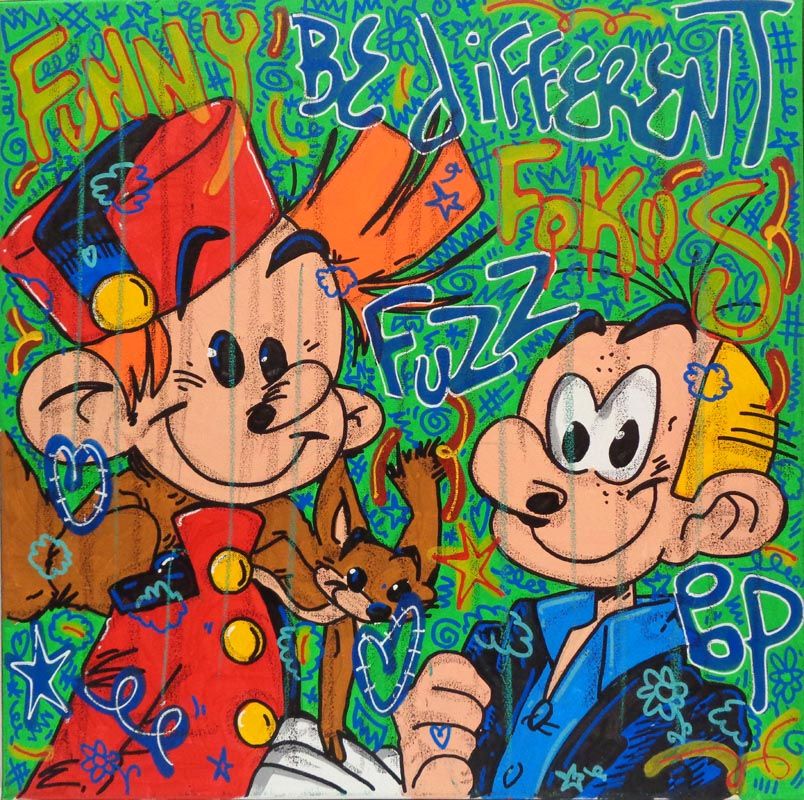 Tableau de RICO SAB a pour titre Be different style street pop art, street art dim : RICO SABprix:320