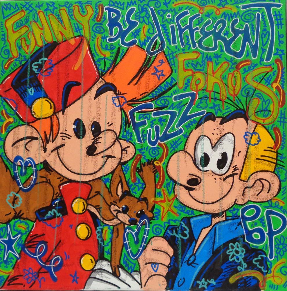 Tableau de RICO SAB a pour titre Be different style street pop art, street art dim : RICO SABprix:320
