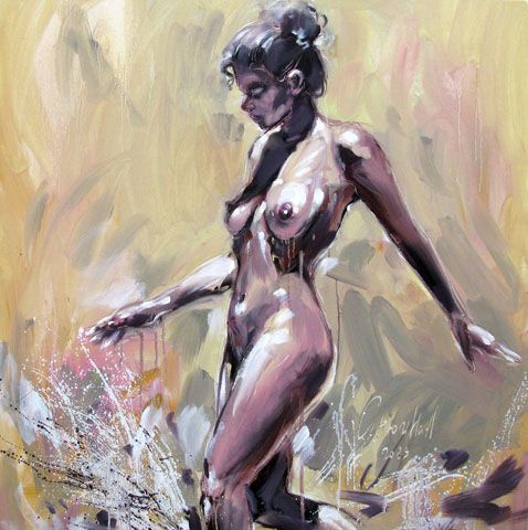 Tableau de OLENA SINIUHINA a pour titre ANNA style figuratif dim : OLENA SINIUHINAprix:900