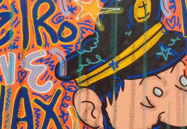 Tableau de RICO SAB a pour titre Retro c'ptain style street pop art, street art dim : RICO SABprix:320