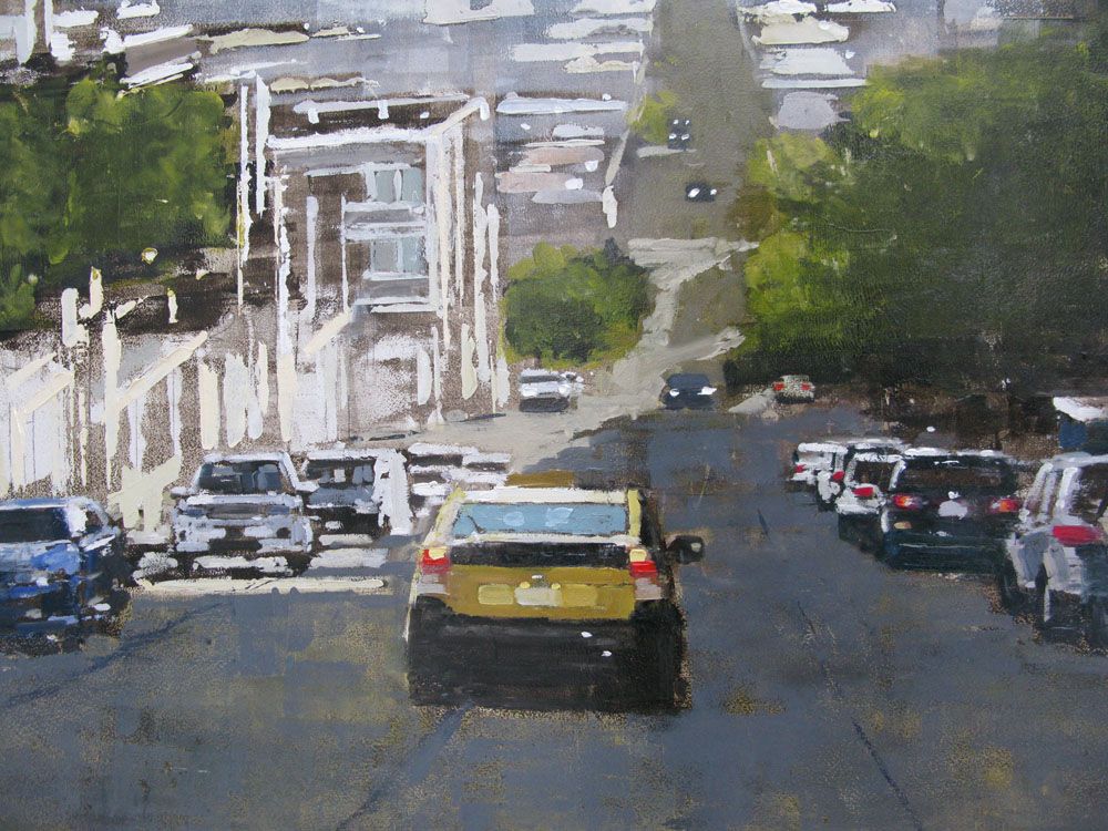 Tableau de ADRIEN FAVEAU a pour titre CALIFORNIA style figuratif dim : ADRIEN FAVEAUprix:3200