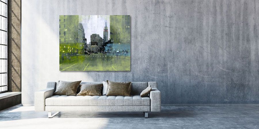 Tableau de ADRIEN FAVEAU a pour titre EMPIRE STATE BUILDING style figuratif dim : ADRIEN FAVEAUprix:3800