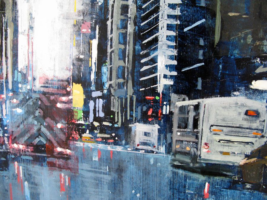 Tableau de ADRIEN FAVEAU a pour titre FROM CENTRAL PARK TO TIME SQUARE style figuratif dim : ADRIEN FAVEAUprix:3200