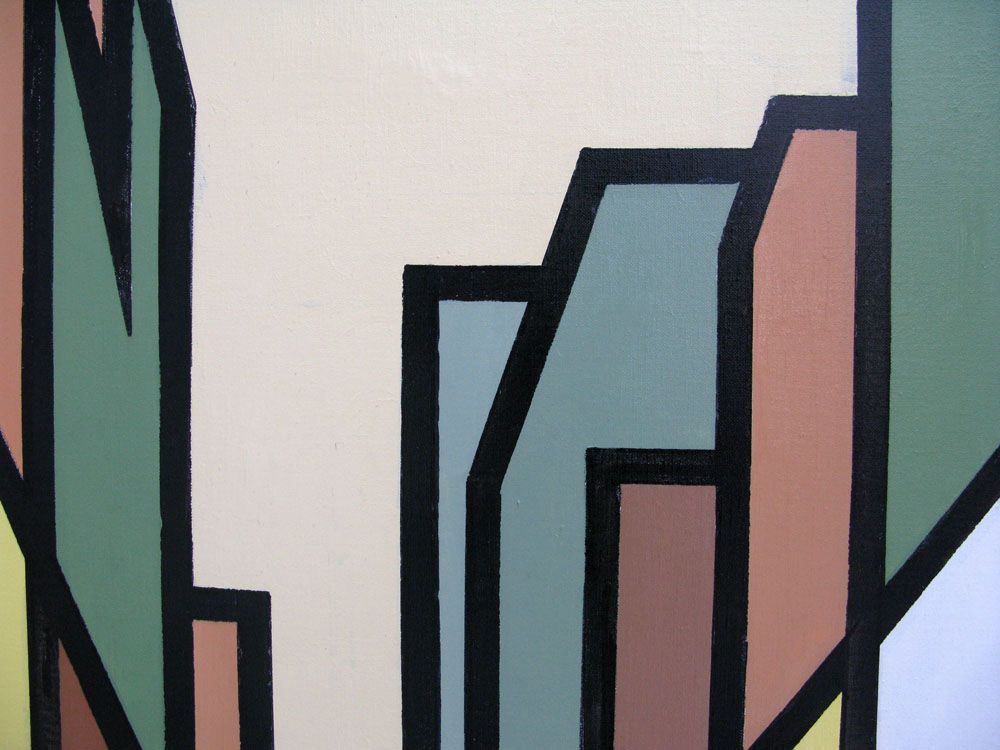 Tableau de ADRIEN FAVEAU a pour titre MANHATTAN ABSTRACTION style graphique dim : ADRIEN FAVEAUprix:1100