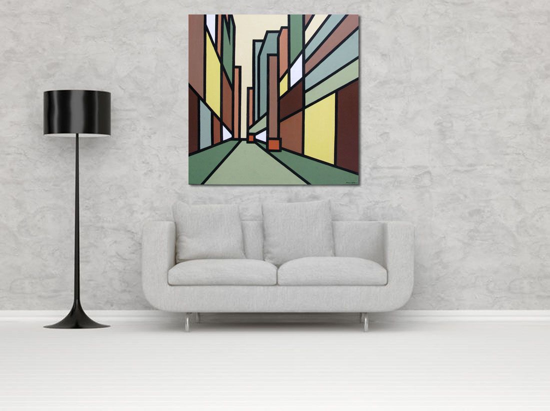 Tableau de ADRIEN FAVEAU a pour titre MANHATTAN ABSTRACTION style graphique dim : ADRIEN FAVEAUprix:1100