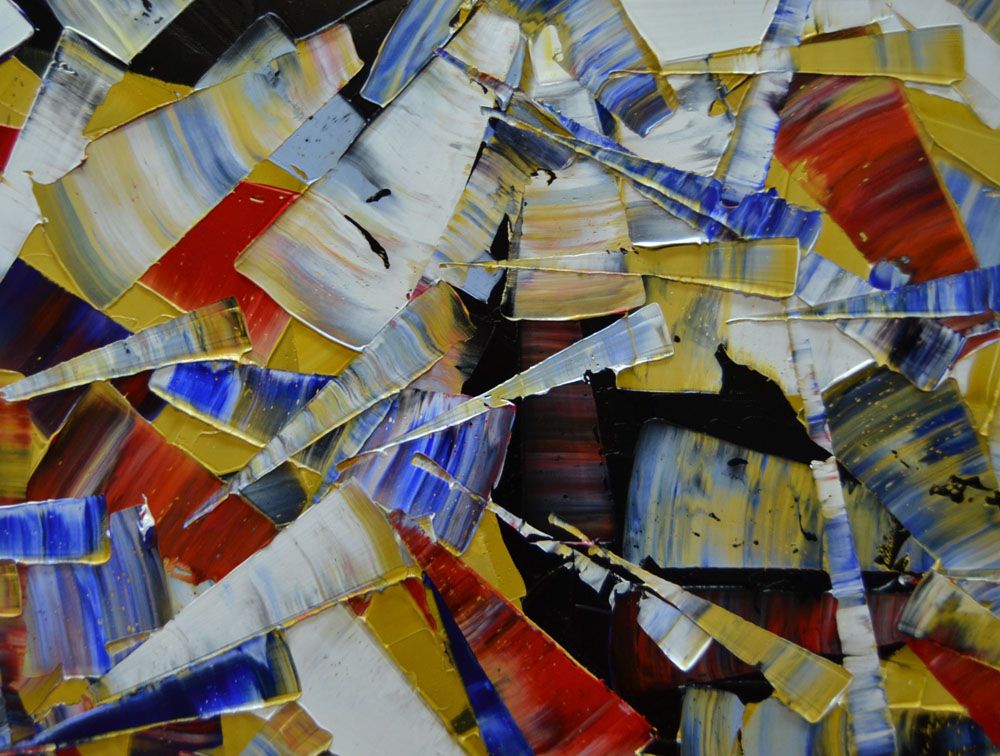 Tableau de ALAIN BECANNE a pour titre PEINTURE 01-2021-07 style abstrait dim : ALAIN BECANNEprix:
