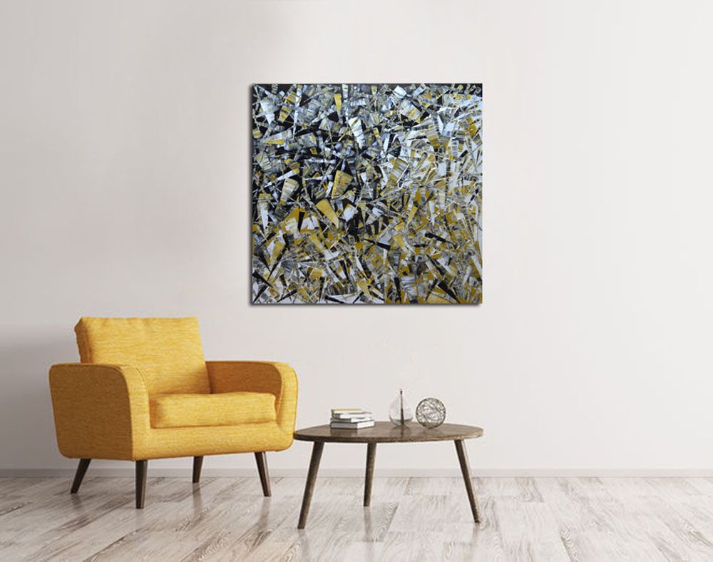 Tableau de ALAIN BECANNE a pour titre PEINTURE 04-2021-40 style abstrait dim : ALAIN BECANNEprix: