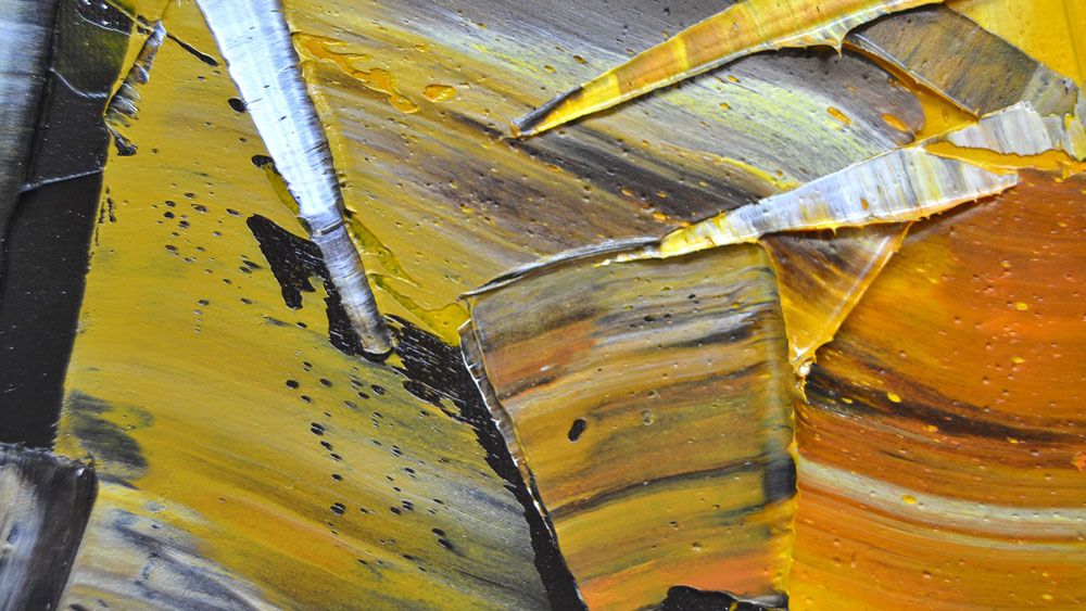 Tableau de ALAIN BECANNE a pour titre PEINTURE 10-2021-72 style abstrait dim : ALAIN BECANNEprix:850