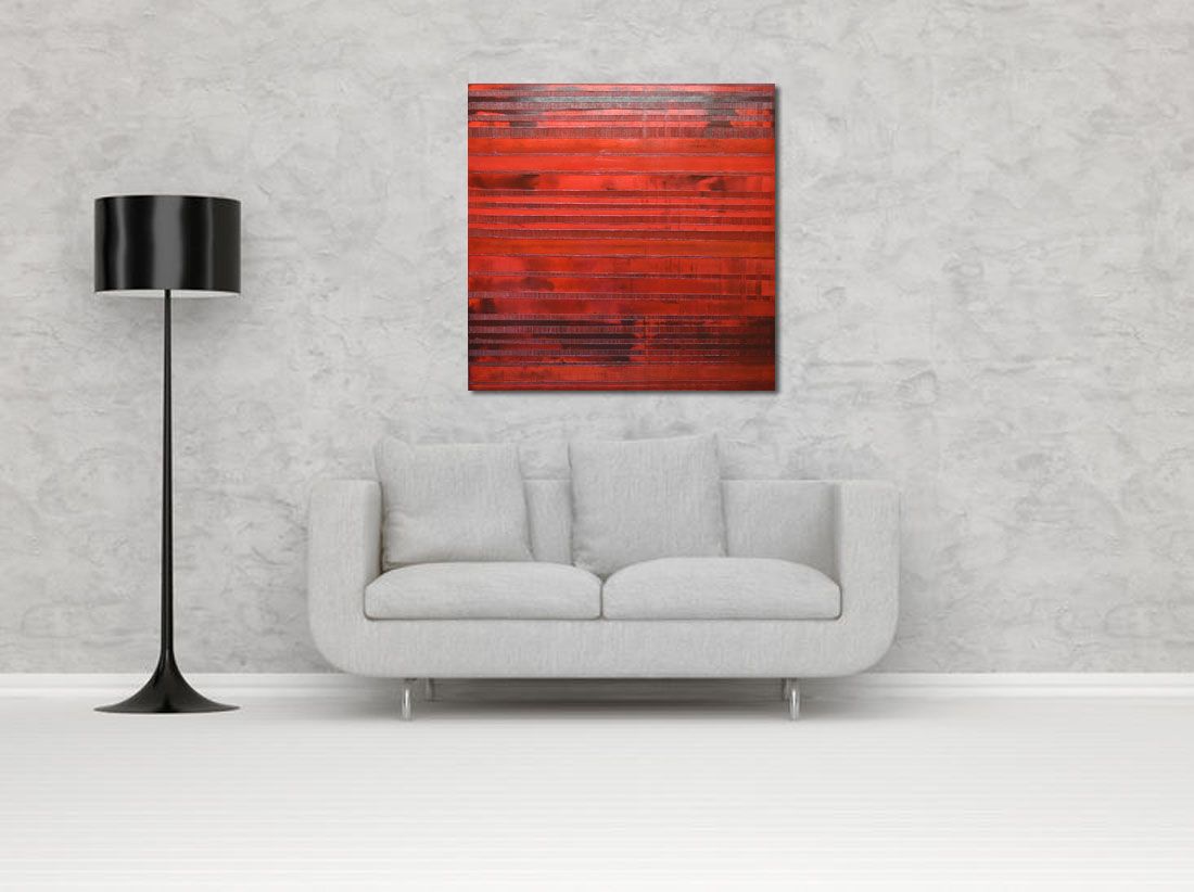 Tableau de ALAIN BECANNE a pour titre PEINTURE 05-2022-38 style abstrait dim : ALAIN BECANNEprix: