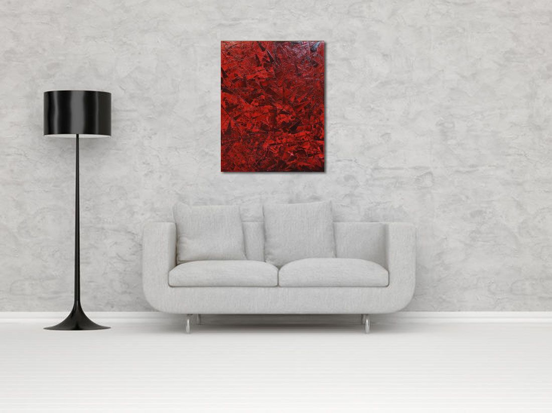 Tableau de ALAIN BECANNE a pour titre PEINTURE 05-2022-39 style abstrait dim : ALAIN BECANNEprix:640