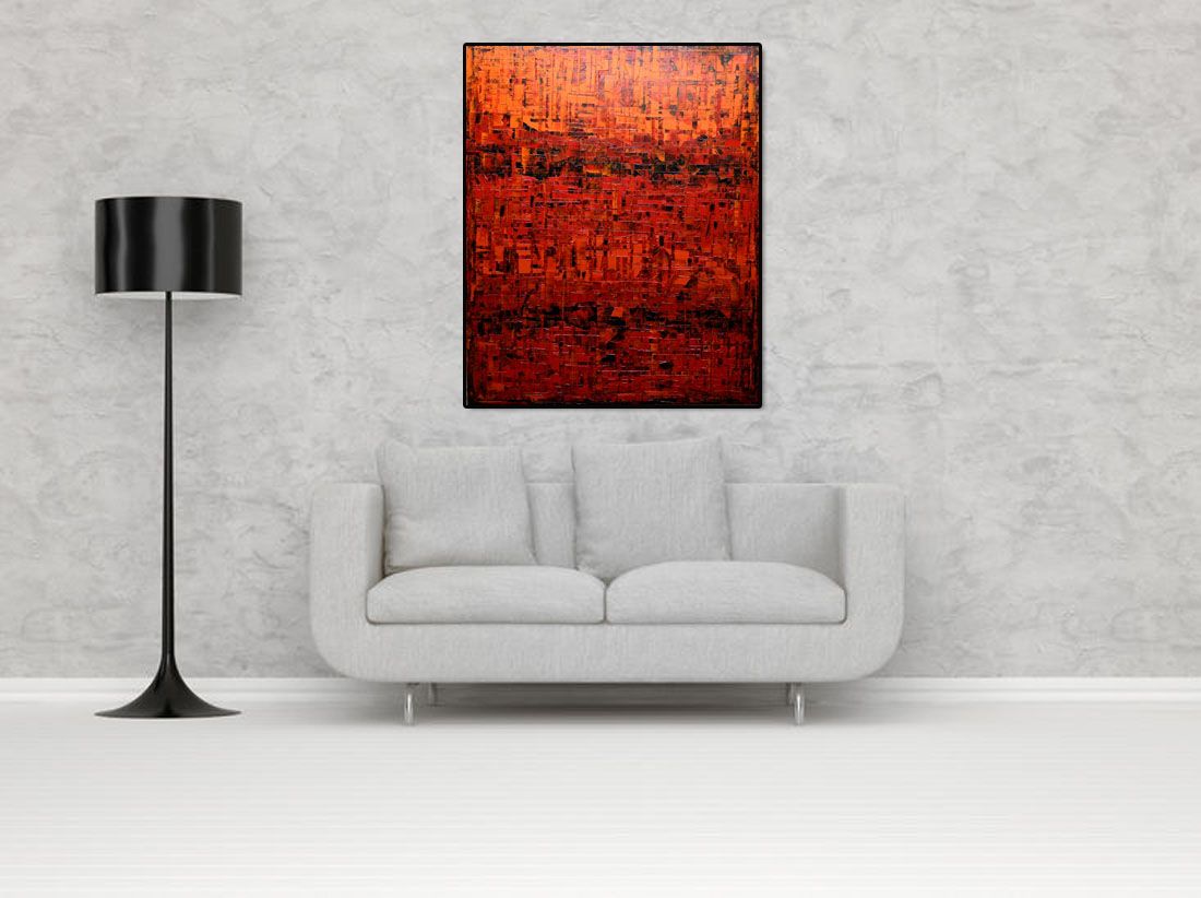 Tableau de ALAIN BECANNE a pour titre PEINTURE 12-2020-122 style abstrait dim : ALAIN BECANNEprix: