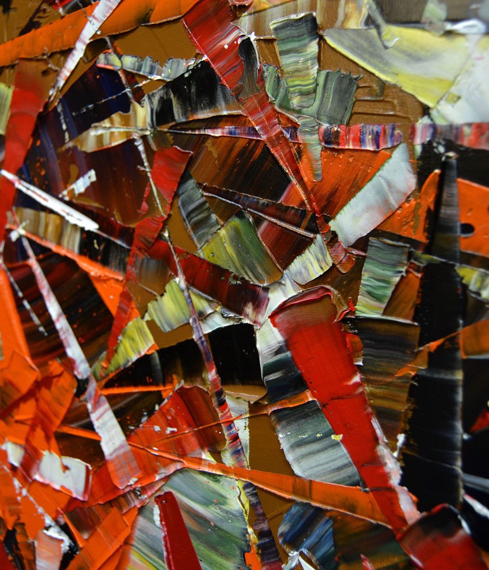Tableau de ALAIN BECANNE a pour titre PEINTURE 11-2020-110 style abstrait dim : ALAIN BECANNEprix: