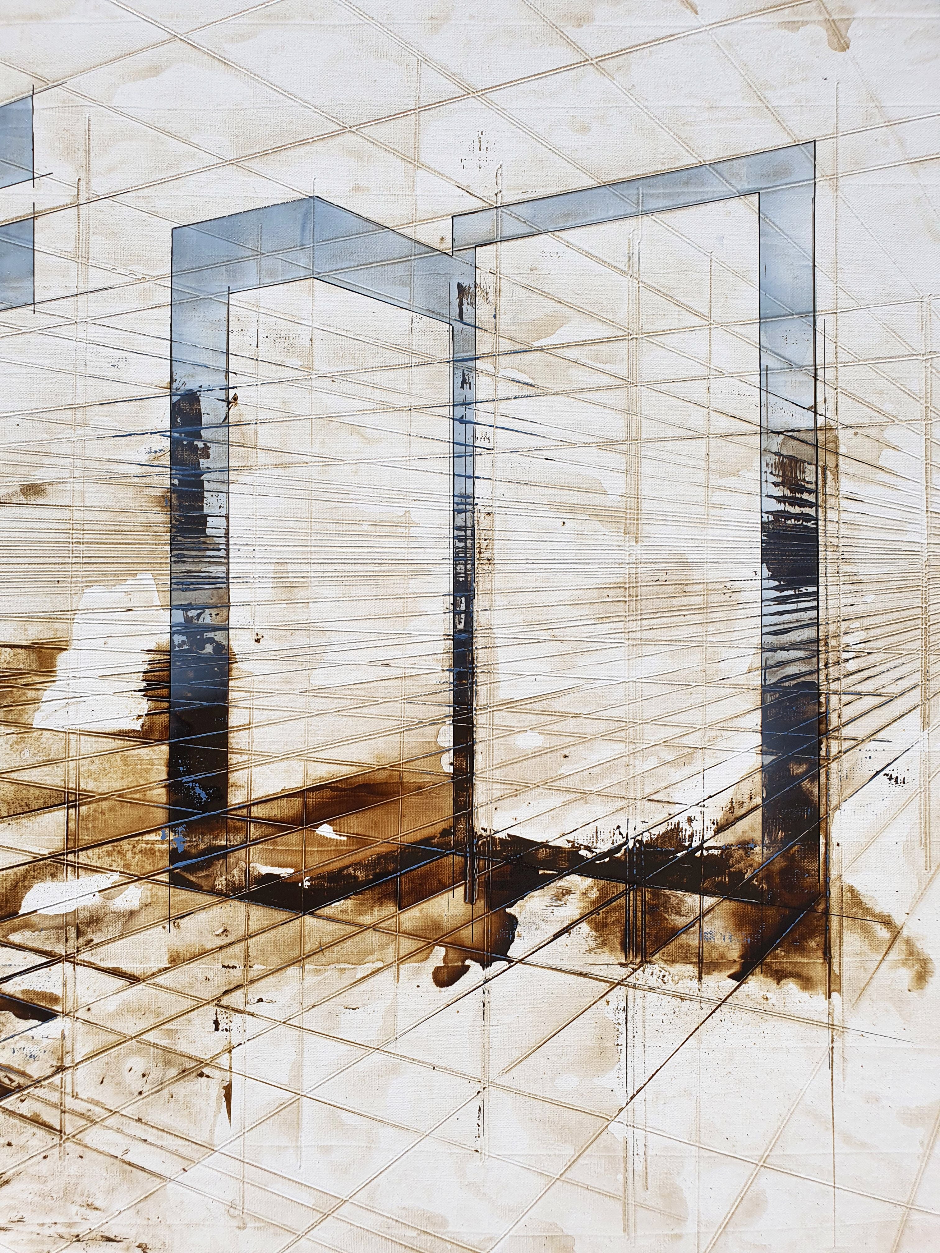 Tableau de LUDOVIC MERCHER a pour titre ARCHES style abstrait dim : LUDOVIC MERCHERprix:1200