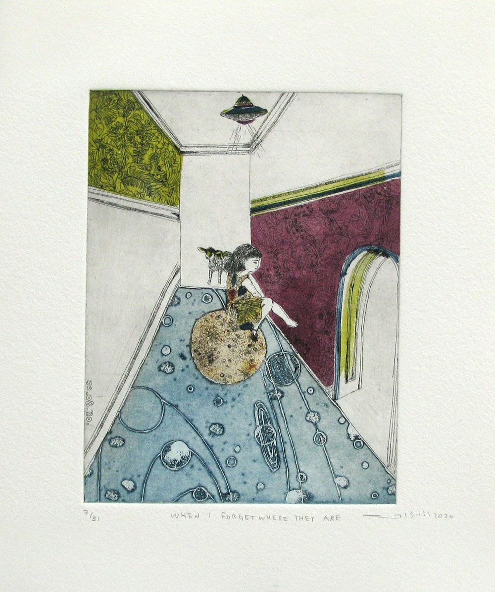 Dessin de ATSUKO ISHII a pour titre WHEN I FORGET WHERE THEY ARE style figuratif dim : ATSUKO ISHIIprix:130